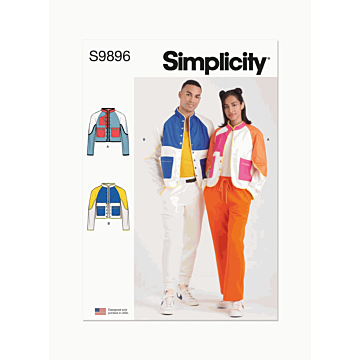 Simplicity Sewing Pattern 9896 (A) Unisex Jacket In Two Lengths  XS-XXL