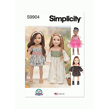 Simplicity Sewing Pattern 9904 (OS) Doll Clothes By Carla Reiss Design  OS
