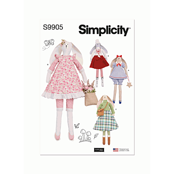 Simplicity Sewing Pattern 9905 (OS) Plush Bunny By Elaine Heigl Designs  OS