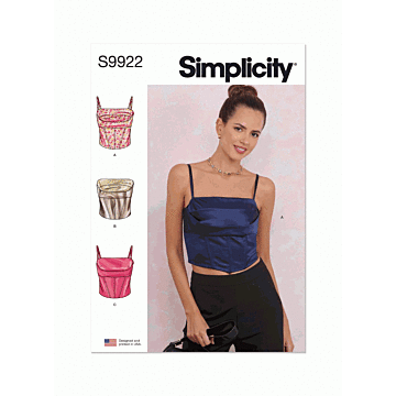 Simplicity Sewing Pattern 9922 (H5) Misses Corsets  6-14