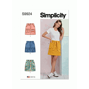 Simplicity Sewing Pattern 9924 (H5) Misses Cargo Skirts  6-14