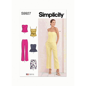 Simplicity Sewing Pattern 9927 (K5) Misses Corsets Pants & Skirt  8-16
