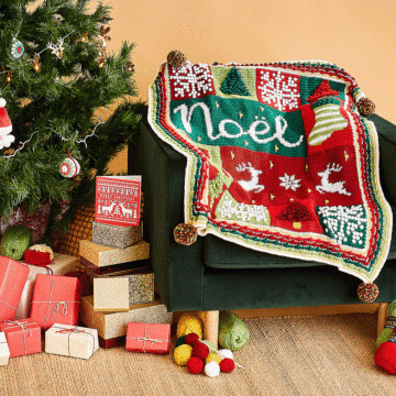 Sirdar Nordic Noël Christmas Blanket Crochet Along in Hayfield Bonus DK  11x100g