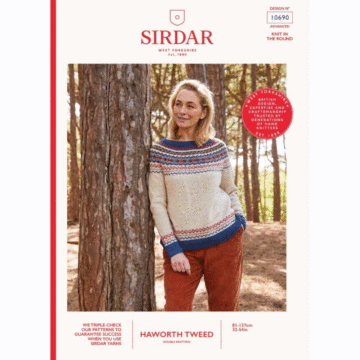 Sirdar Haworth Tweed DK Rambling Sweater 10690 Knitted Pattern Download  