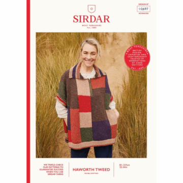 Sirdar Haworth Tweed DK Woodland Walk Poncho 10697 Knitted Pattern Download  