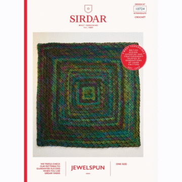 Sirdar Jewelspun Aran Ornamentals Blanket 10724 Crochet Pattern Download  