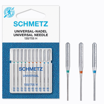 Schmetz Sewing Machine Needles: Universal  Assorted 70(10)-90(14) x 10pcs