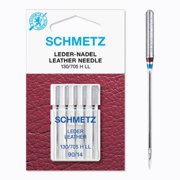 Schmetz Sewing Machine Needles: Leather LL  90(14) x 5 Pieces
