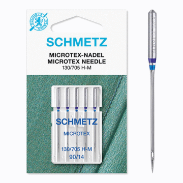 Schmetz Sewing Machine Needles: Microtex  90(14) x 5pcs