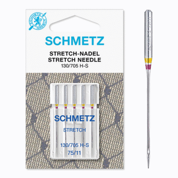 Schmetz Sewing Machine Needles: Stretch  75(11) x 5pcs