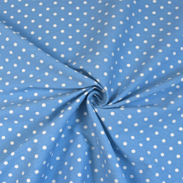 Spot Stretch Cotton Twill Fabric Light Blue 150cm