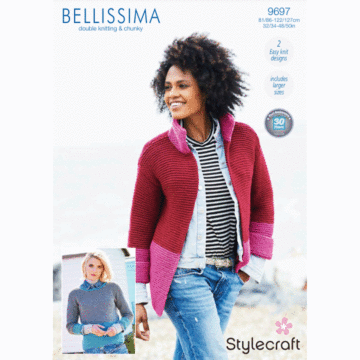 Stylecraft Jacket and Jumper 9697 in Bellissima DK &Chunky Free PDF Download  