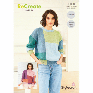 Stylecraft ReCreate DK Ladies Sweaters 10060 Knitting Pattern Download  