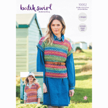 Stylecraft Batik Swirl DK Ladies Tops Knitting Pattern Download  