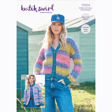 Stylecraft Batik Swirl DK Ladies Cardigans 10004 Knitting Pattern Download  