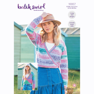 Stylecraft Batik Swirl DK Ladies Tops 10007 Knitting Pattern Download  