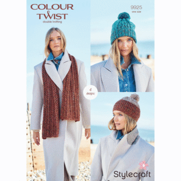 Stylecraft Colour Twist DK Ladies Accessories 9925 Pattern Download  