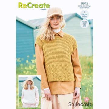 Stylecraft ReCreate Chunky Ladies Tank Tops 9945 Knitting Pattern Download  