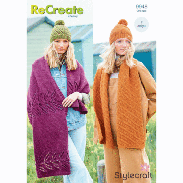 Stylecraft ReCreate Chunky Ladies Accessories 9948 Knitting Pattern Download  