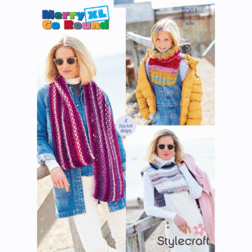 Stylecraft Merry Go Round XL Ladies Accessories 9961 Knitted Pattern PDF  