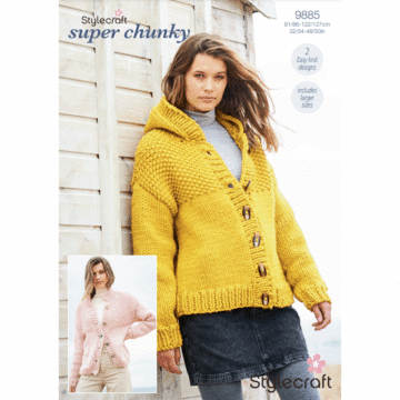 Stylecraft Special XL Tweed Super Chunky Jackets Pattern Download 9885 