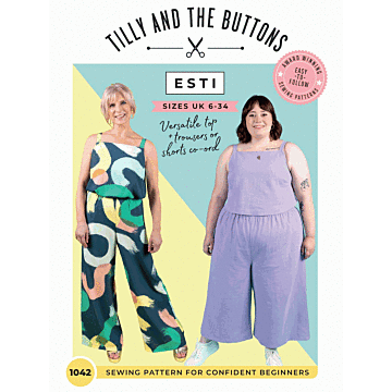 Tilly and the Buttons Sewing Pattern 1042 Esti Co-Ord Top & Trousers  6-34