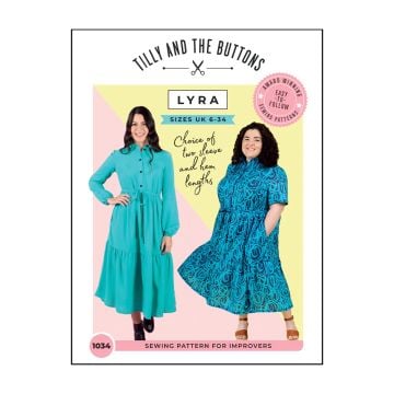 Tilly and the Buttons Sewing Pattern 1034 Lyra Shirt Dress  6-34