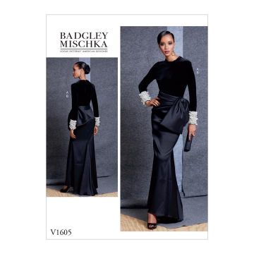 Vogue Sewing Pattern 1605 (A5) - Misses Top & Skirt 6-14 V1605  6-14