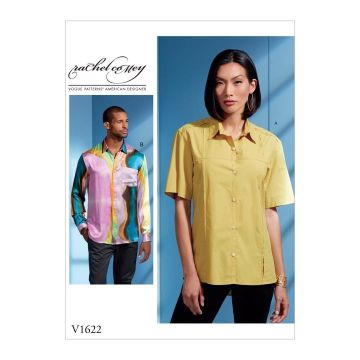 Vogue Sewing Pattern 1622 (XX) - Unisex Shirt 40-46 V1622 40-46