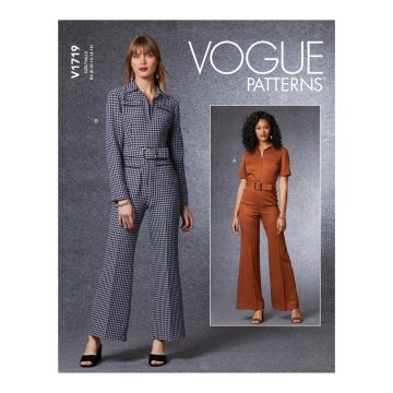 Vogue Sewing Pattern 1719 (B5) - Misses Jumpsuit V1719B5 8-16 V1719B5 8-16