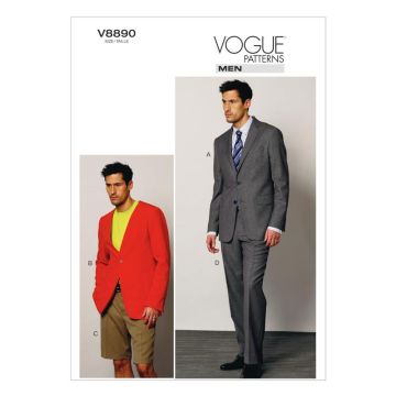 Vogue Sewing Pattern 8890 (MUU) - Mens Jacket Shorts & Pants 34-40 V8890 34-40