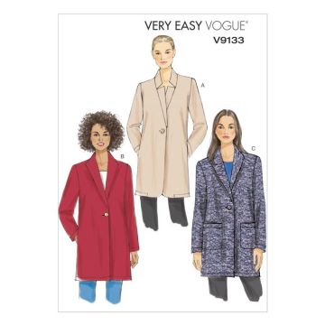 Vogue Sewing Pattern 9133 (ZZ) - Misses Jacket V9133 L-XXL V9133 L-XXL
