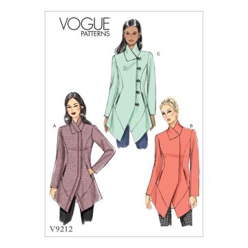 Vogue Sewing Pattern 9212 (A5) - Misses & Collared Jackets 6-14 V9212  6-14