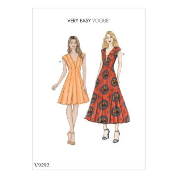 Vogue Sewing Pattern 9292 (OSZ) - Misses Dress & Dickie All Sizes V9292 All Sizes