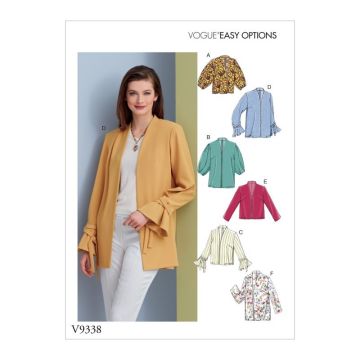 Vogue Sewing Pattern 9338 (A5) - Misses Jacket 6-14 V9338  6-14