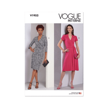 Vogue Sewing Pattern 1952 (A5) Misses' Wrap Dresses  6-14