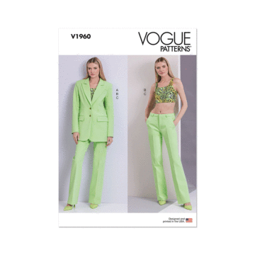 Vogue Sewing Pattern 1960 (B5) Misses’ Jacket, Knit Top and Pants  8-16