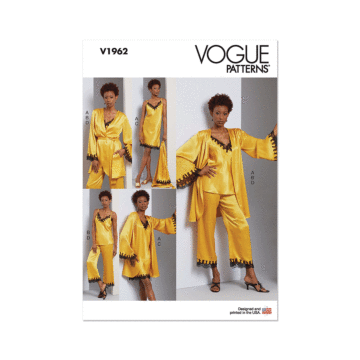 Vogue Sewing Pattern 1962 (A5) Misses Robe Camisole Slip Dress and Pants  6-14