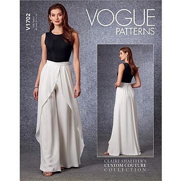 Vogue Sewing Pattern V1702 (H5) Semi-Fitted Pants by Claire Shaeffer  6-14