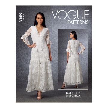 Vogue Sewing Pattern 1693 (B5) - Misses Special Occasion Dress 8-16 V1693B5 8-16