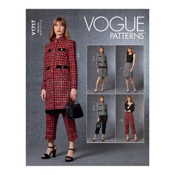 Vogue Sewing Pattern 1717 (B5) - Misses Jacket Skirt & Pants 8-16 V1717B5 8-16