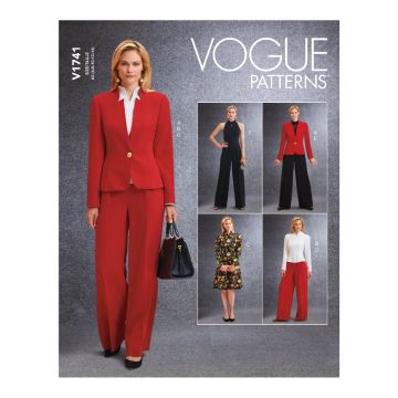 Vogue Sewing Pattern 1741 (A5) - Misses Jacket Top Dress & Pants 6-14 V1741A5 6-14