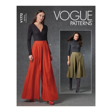 Vogue Sewing Pattern 1772 (A) - Misses Pants S-XXL V1772A S-XXL