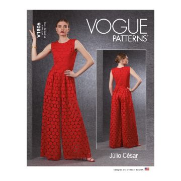 Vogue Sewing Pattern 1806 (B5) - Misses Jumpsuit V1806B5 8-16 V1806B5 8-16