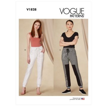 Vogue Sewing Pattern 1828 (A) - Misses Track Pants XS-XXL V1828A XS-XXL