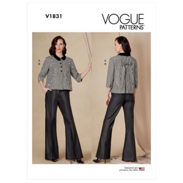 Vogue Sewing Pattern 1831 (B5) - Misses Jacket & Pants 8-16 V1831B5 8-16