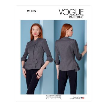 Vogue Sewing Pattern 1839 (F5) - Misses Jacket 16-24 V1839F5 16-24