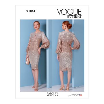 Vogue Sewing Pattern 1841 (B5) - Misses Petite Occasion Dress 8-16 V1841B5 8-16