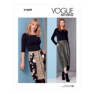 Vogue Sewing Pattern 1849 (B5) - Misses Skirt 8-16 V1849B5 8-16