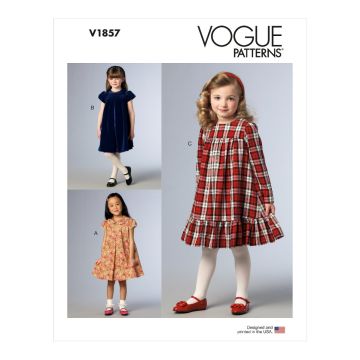 Vogue Sewing Pattern 1857 (CDD) - Childrens Dress 2-5 V1857CDD 2-5